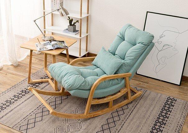 recliner cushion rocking chair with handle